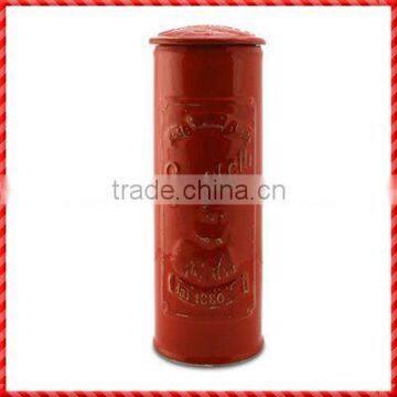 2013 vintage red ceramic Pasta Jar