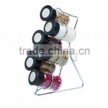 SINOGLASS 6 Jars Spice Rack Set