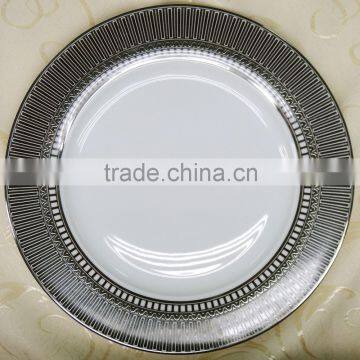 Round plates for porcelain or bone china dinnerware