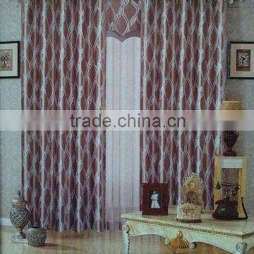 Luxury and decorative valances with Wave-like Blackout Jacquard for outdoor curtain