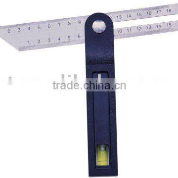 Level adjustable bevel with plastic handle