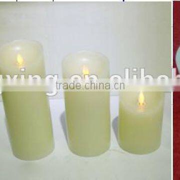 Moving wick LED candlers with warm white dancing flame for wedding or party decor