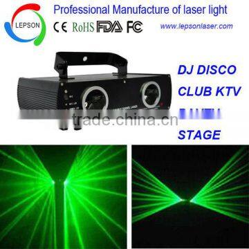 Double heads DMX control single green laser light for DJ