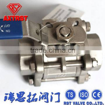 3PC Ball Valve 3 Inch & SS Float Ball Thread Valve with Pad