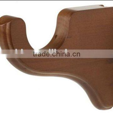 BHBR02 Single Wood Curtain Rod Brackets / Holders / Crutch / Stand For Curtain