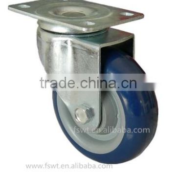 Double Bearing Swivel Plate Polyurethane Industrial Casters For Trolley