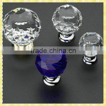 Cheap Crystal Glass Furniture Door Pullers For Cabinet Handles