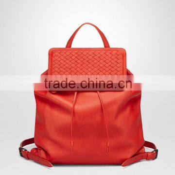 Fashion Desginer Elegant Gray Patent PU Leather Lady Backpack