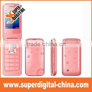 Flip cell phone 2.4 inch with IML Decoration and java
