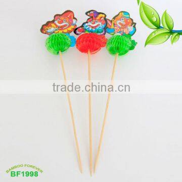 Decorative toothpicks with clown face