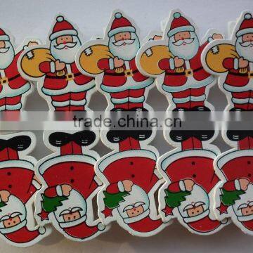 10sets Wooden Santa Claus with gifts mini crafts Pegs Wooden xmas clips ,Christmas Wooden Peg gifts