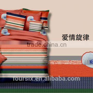 2014 new design 100% cotton bed linen brushed fabric luxury bedding set home textile