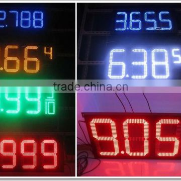 CE&Rohs 18" 8.889/10 Green Gas Station LED Price Sign USA Gas Station 7segment Digital led gas price signs