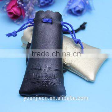 Top sell best quality leather jewelry pouch , leather pen pouch