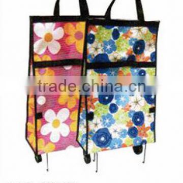 Folding shopping trolley bags