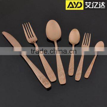 gold spoon & fork set , gold plated spoon , gold spoon