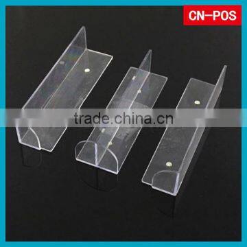 clear acrylic shelf divider for displaying goods