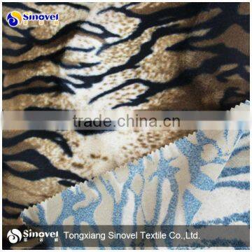 100% Polyester Animal Printed Velvet Fabric for Cushion