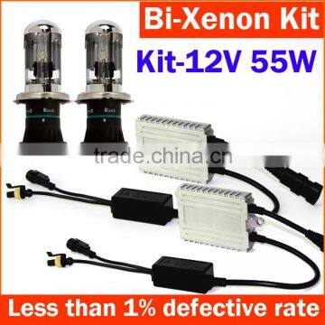 Wholesale aftermarket car parts Xenon kit, HID conversion kits with 55W ballast and BI-Xenon lamp H4 Hi Low, 9004-9007-3, H13-3