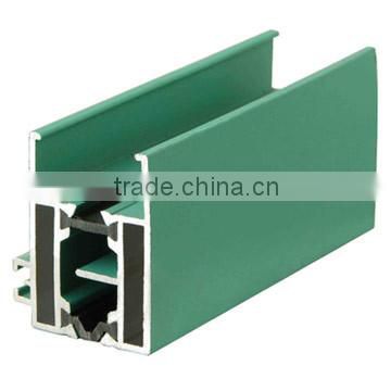 powder cated green color thermal break Aluminium extrusion Profiles for windows and doors