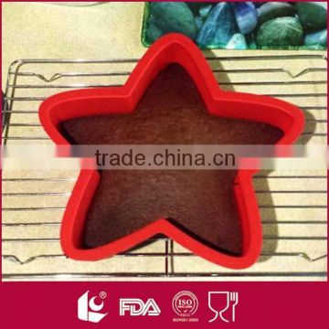 Wholesale novelty star shaped heat-resistant baking silicone cake pan