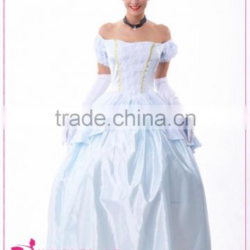 2015 New Hot High Quality Hallloween Princess Deluxe Off-Shoulder Adult Cinderella Costume