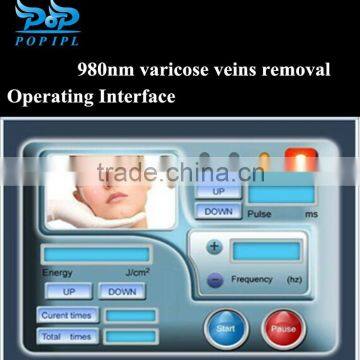 980nm Diode Laser Vascular Leg Vein Treatment Machine POPIPL