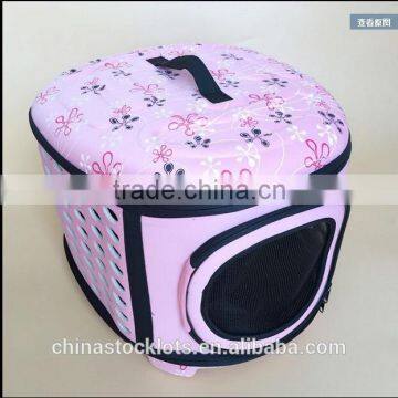 2017 New Style Pink Foldable Pet Carrier Pet Bag Dog EVA Carrier photo-3