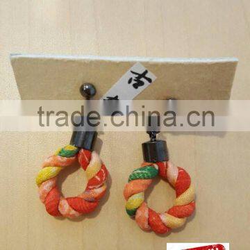 Japanese Handmade Fashion Earrings From Kimono Fabric photo-5
