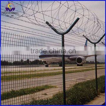 Dark Green wire mesh fence for boundary wall for railway