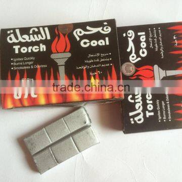 Saudi Arabia Market Popular Torch Coal Shisha Charcoal GTC Charcoal
