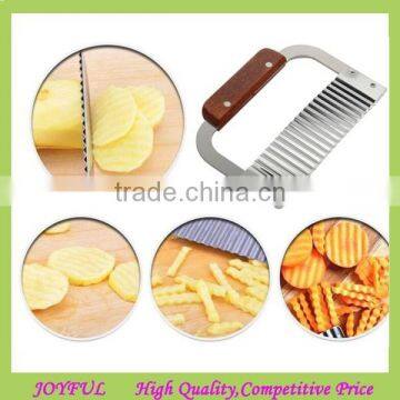 stainless steel handle potato wavy edged knife kitchen gadget cutting peeler cooking tools