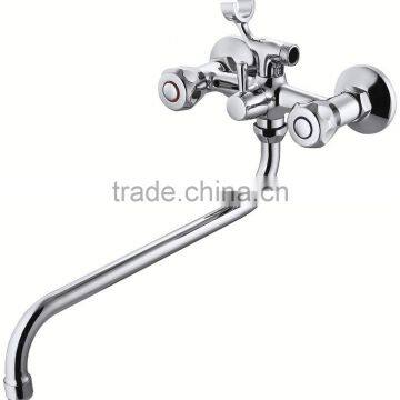 Wall Mounted Dual Handles Bath Tub Faucets For Bathroom