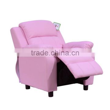 Childrens Recliner Armchair W/ Storage Space on Arms-Pink