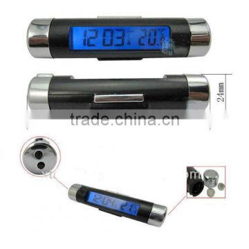 2017 hot sale LCD Display Degree Vehicle Digital Thermometer With Clock Calendar