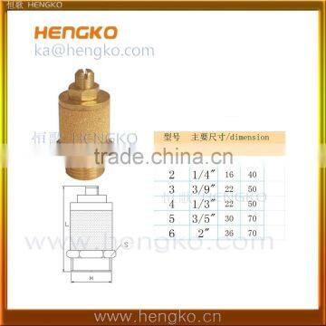 Brass Bronze Sintered Precision Quiet Control Silencer