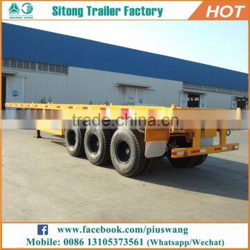 Competitive Price Durable Flatbed Semi-trailer Gooseneck Container Transport Trailers photo-4