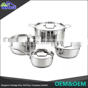 Stainless steel cast iron cookware set stock pot cooking ware kitchenware