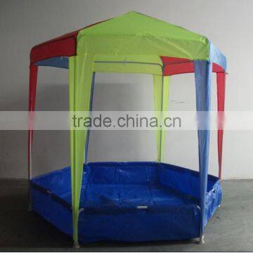 hexagonal outdoor swiming pool kids gazebo pavilion canopy tent