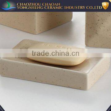 Hot Sale Ceramic Cream Color Black Dots Bath Accessory for Hotel photo-4