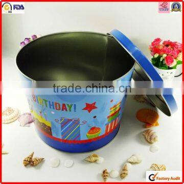 food packing factory wholesale metal popcorn tin box size