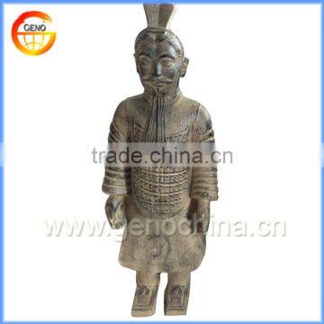 newly blue bronze stone warrior statue design for commercial terracotta warrior replica gift