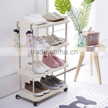 Plastic Classics 4 Tier Shoe Rack Stand Tower Organizer