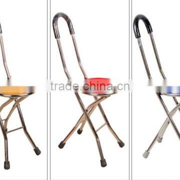 Crutch Stool Adjustable Folding Crutch with Seat