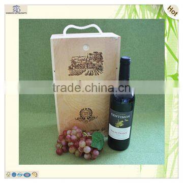 Packing 2 Bottles Slide Wood Beer Wine Box photo-6