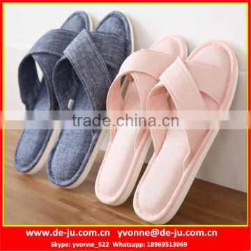 Unisex Cross Comfy Linen Slippers