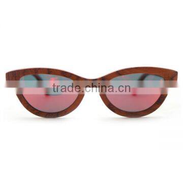 Retro Wooden Frame Sexy Cat Eye Sunglasses for Women rose wood sun glasses