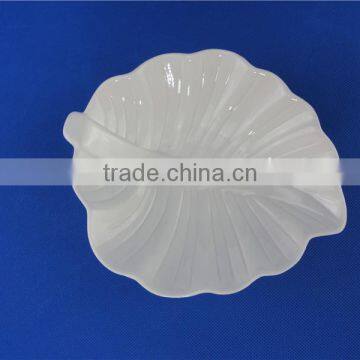 ceramic leaf shape popcorn bowl