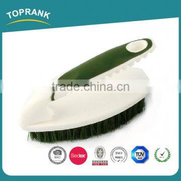 Toprank High Quality Bathroom Useful Plastic Round Floor Brush Hand Laundry Scrub Brush With Soft Grip Handle