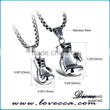 Black/Steel/Gold Color Fashion Mini Boxing Glove Necklace Boxing Jewelry Stainless Steel Necklace photo-6